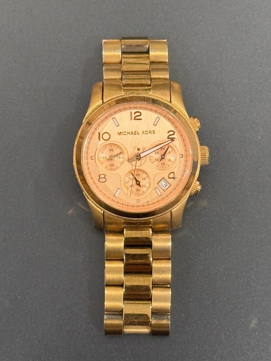 Michael Kors Accessories - Michael Kors Gold-Tone Watch with Rose Dial